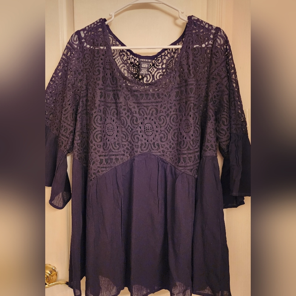 Torrid Bell Sleeve Babydoll Top